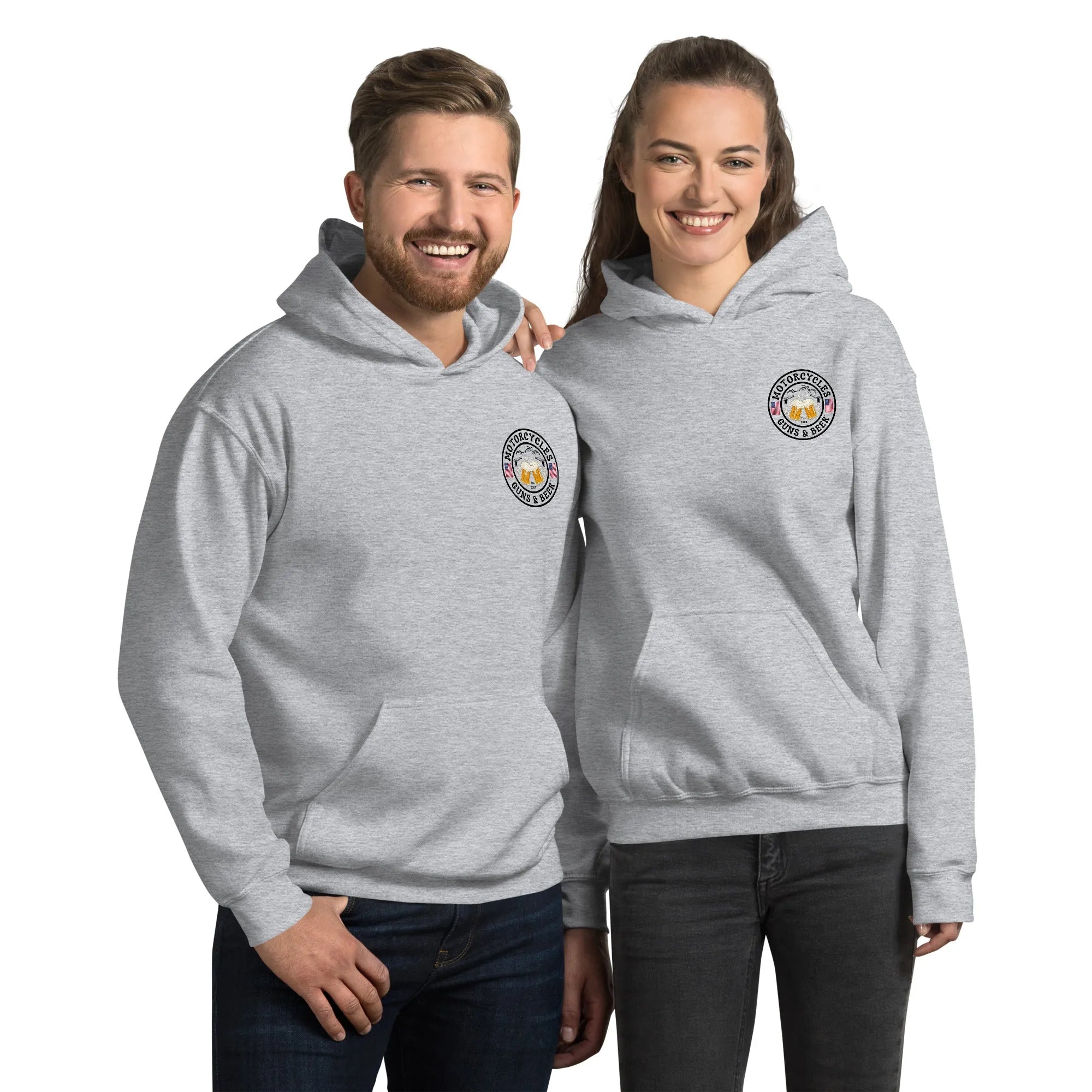 Motorcycles Guns & Beer Hoodie - Unisex -MGW Clothing