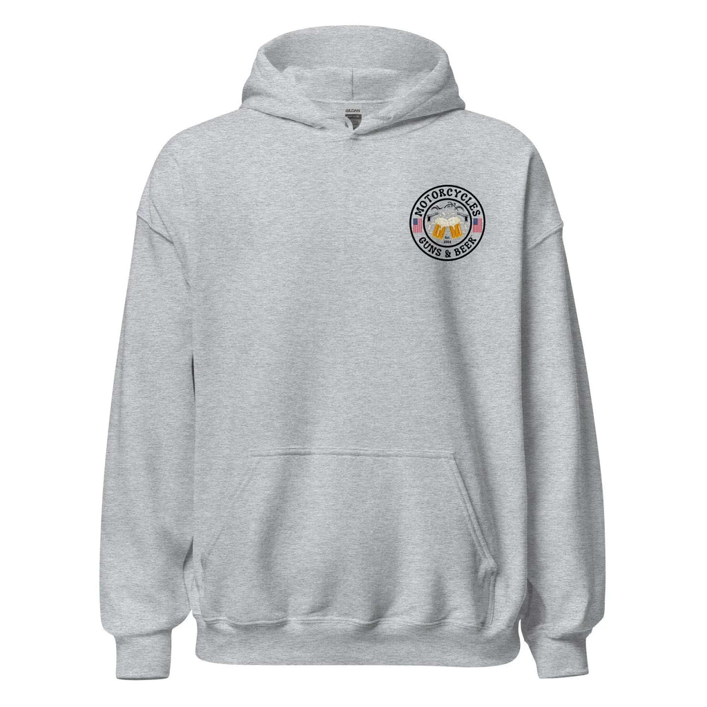 Motorcycles Guns & Beer Hoodie - Unisex -MGW Clothing