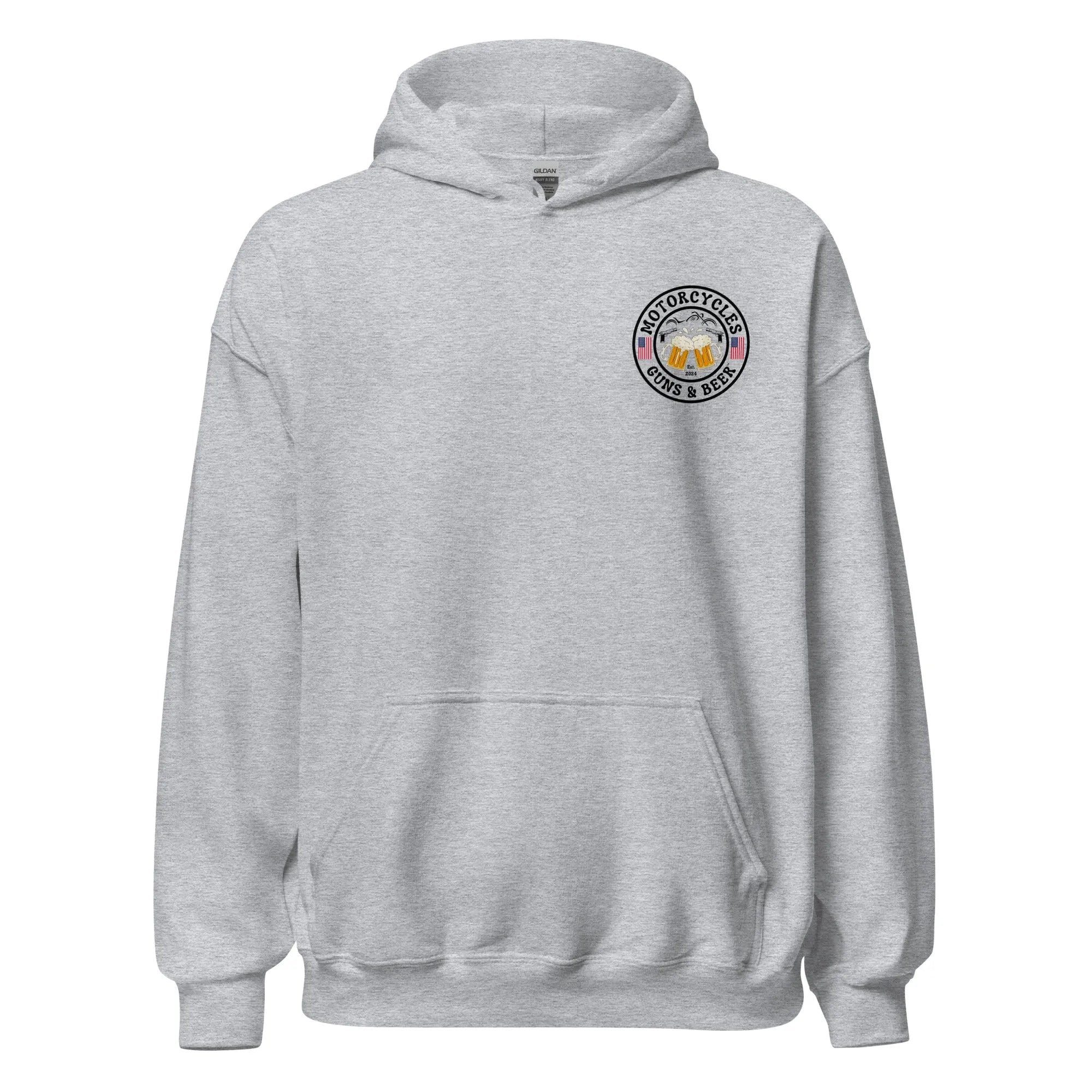 Motorcycles Guns & Beer Hoodie - Unisex -MGW Clothing