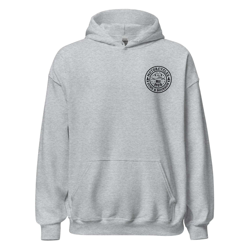 Motorcycles Guns & Bourbon Hoodie - Unisex -MGW Clothing