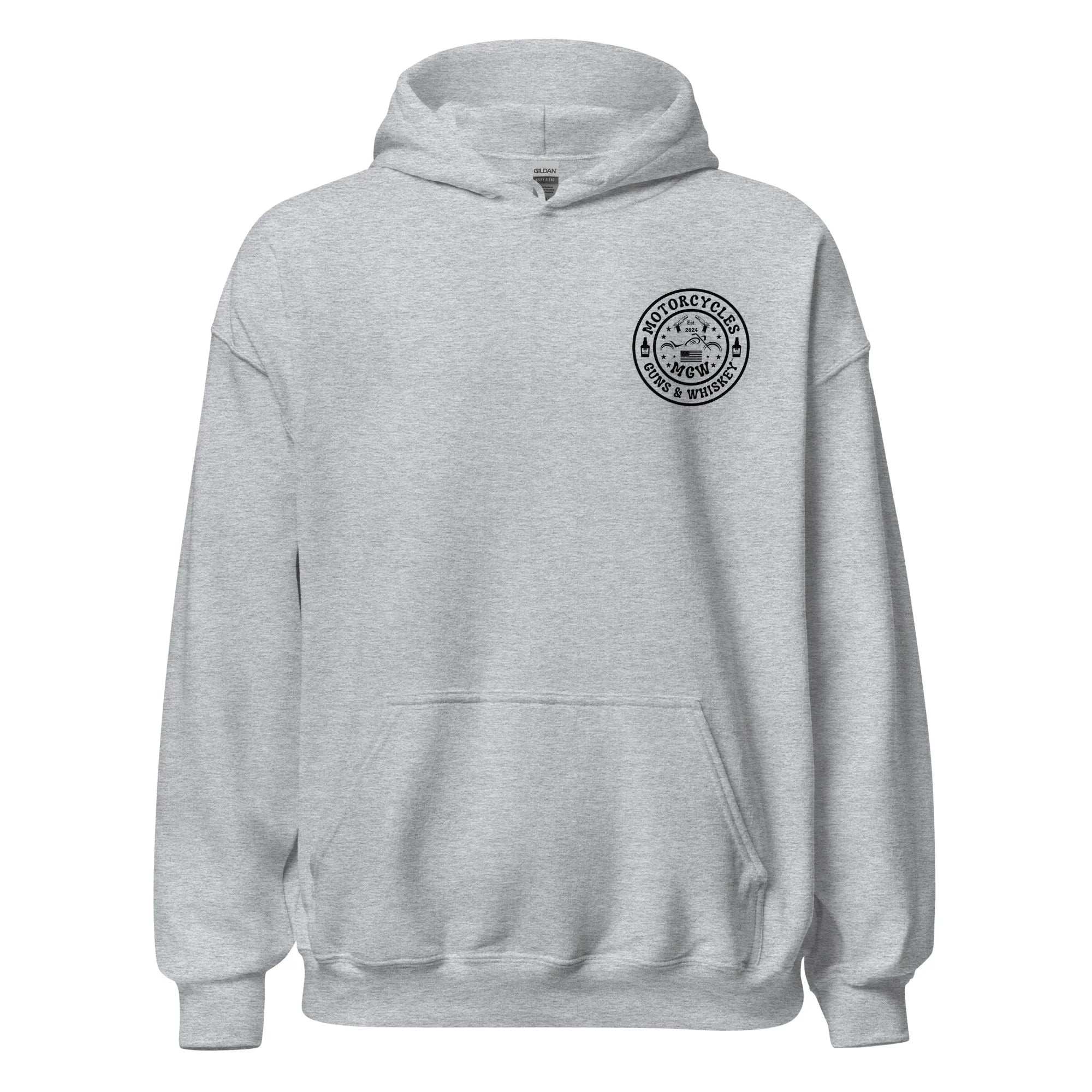 Motorcycles Guns & Whiskey Hoodie - Unisex -MGW Clothing
