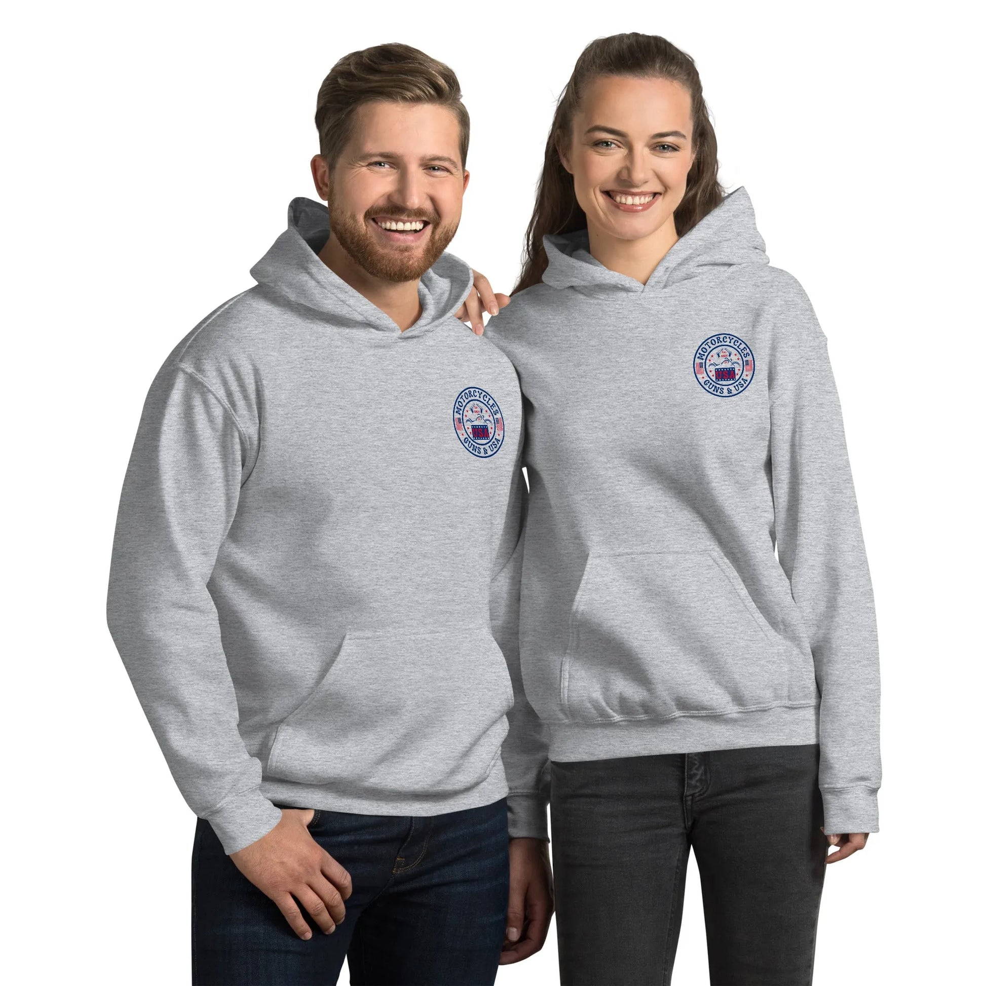 Motorcycles Guns & USA Hoodie - Unisex - ShopMGW Clothing