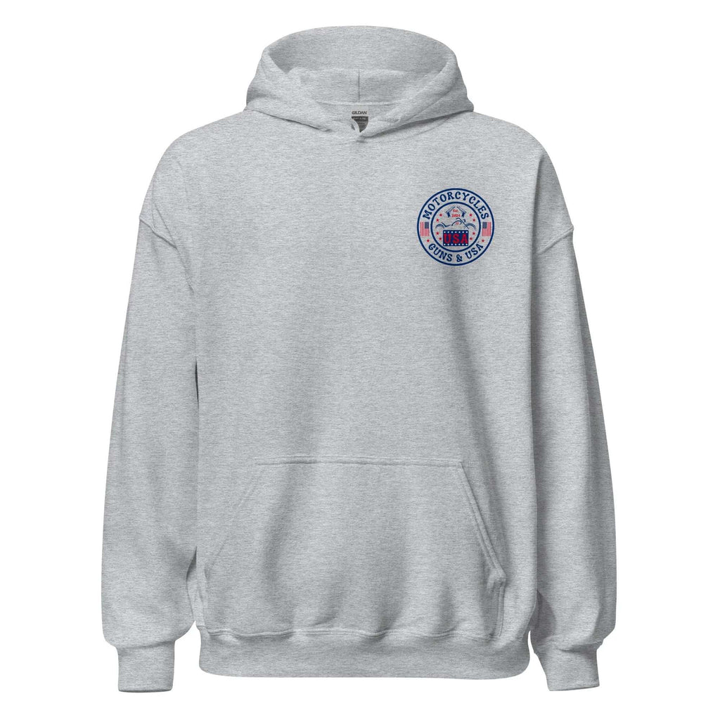 Motorcycles Guns & USA Hoodie - Unisex -MGW Clothing