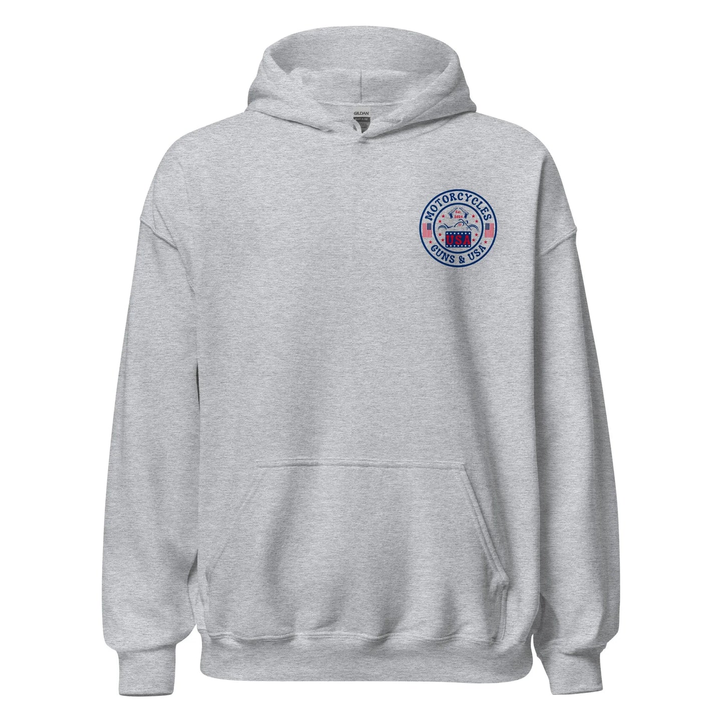 Motorcycles Guns & USA Hoodie - Unisex - ShopMGW Clothing