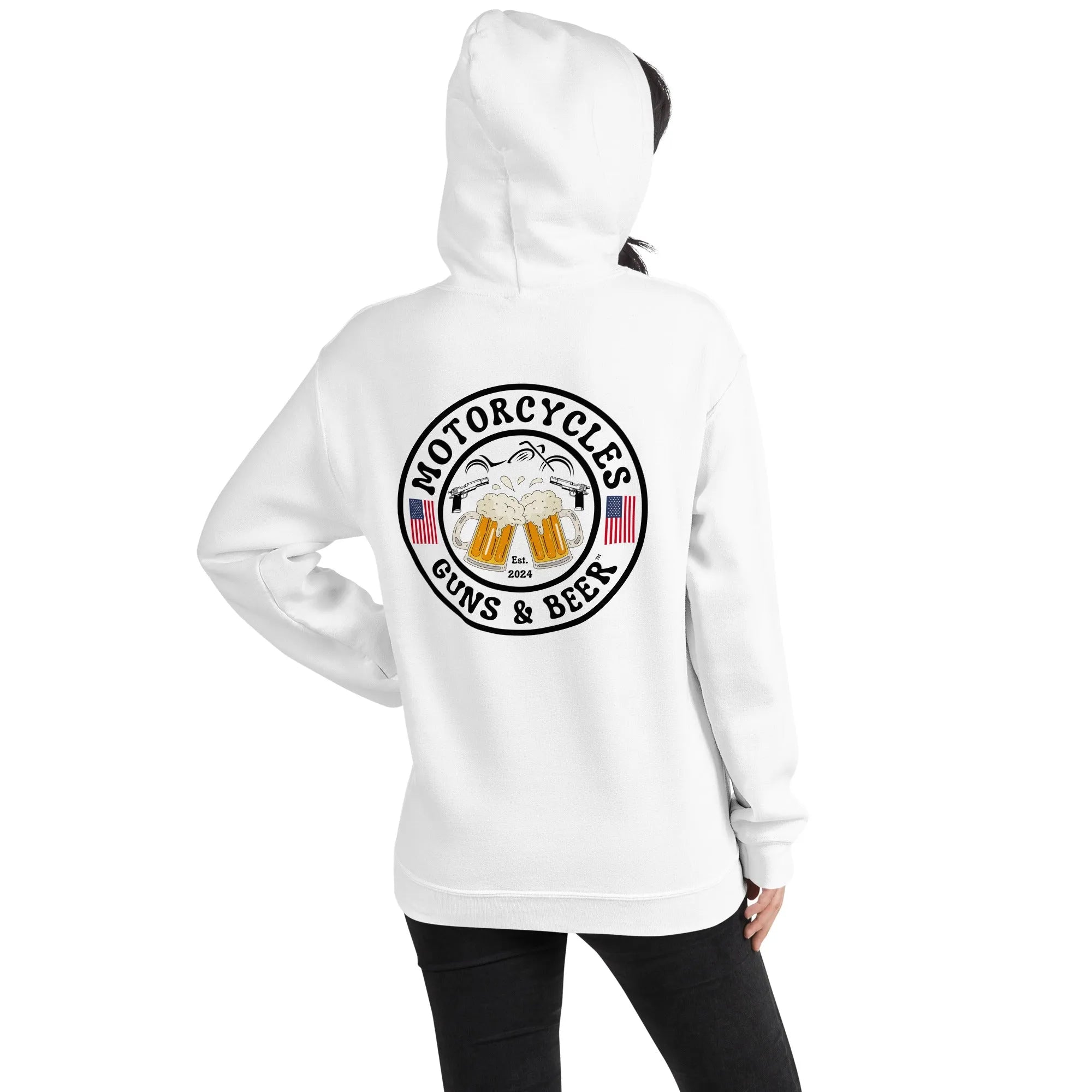 Motorcycles Guns & Beer Hoodie - Unisex -MGW Clothing