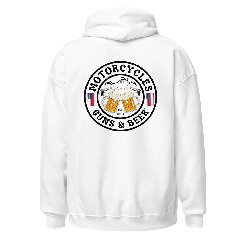 Motorcycles Guns And Beer Hoodie - MGW Clothing