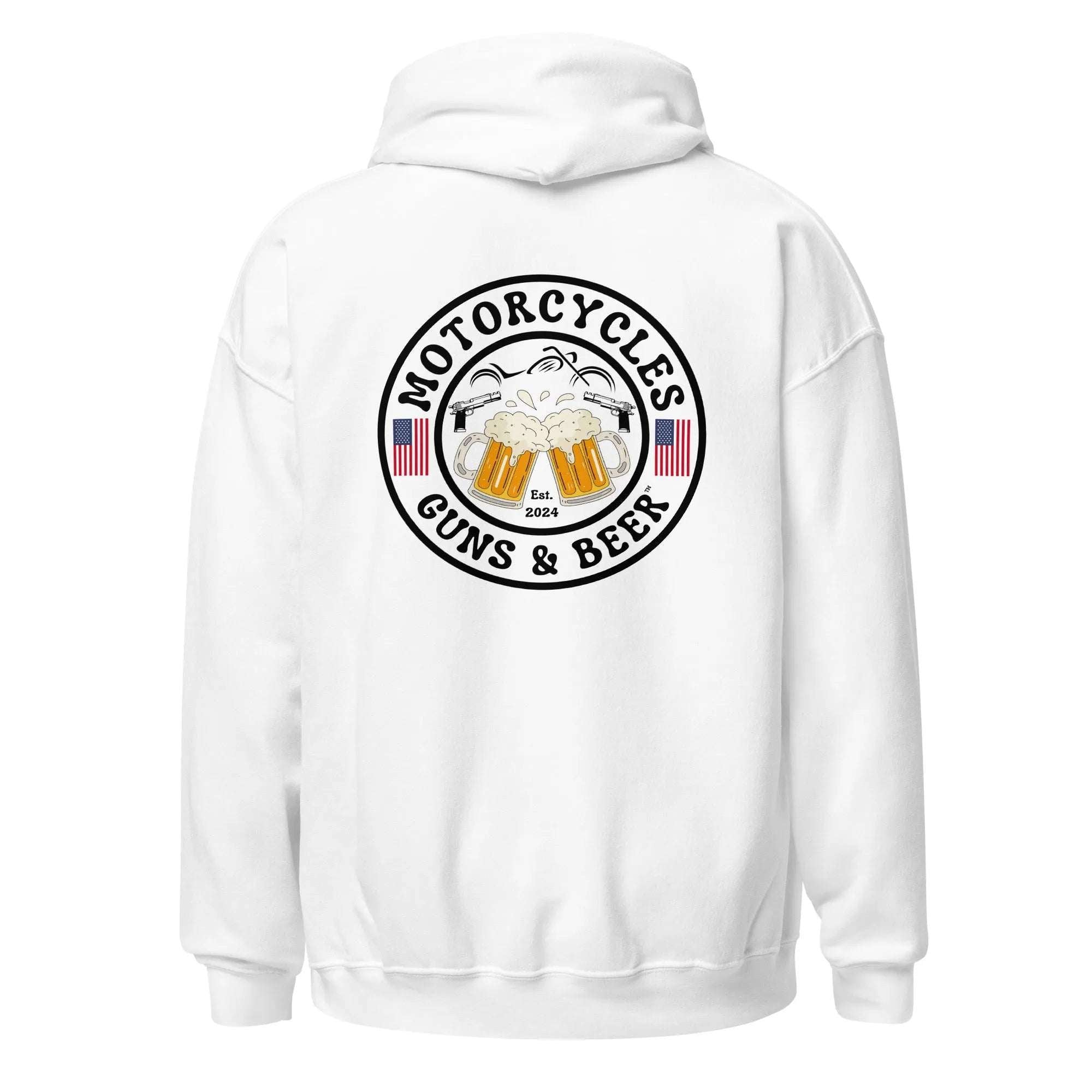 Motorcycles Guns And Beer Hoodie-MGW Clothing