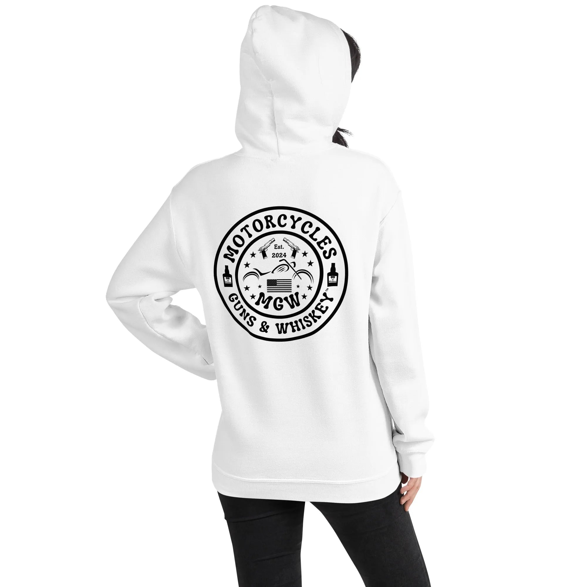 Motorcycles Guns & Whiskey Hoodie - Unisex -MGW Clothing