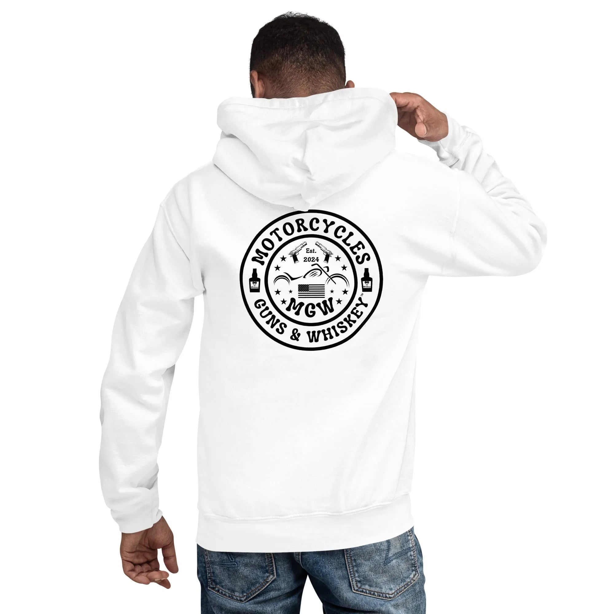 Motorcycles Guns & Whiskey Hoodie - Unisex -MGW Clothing