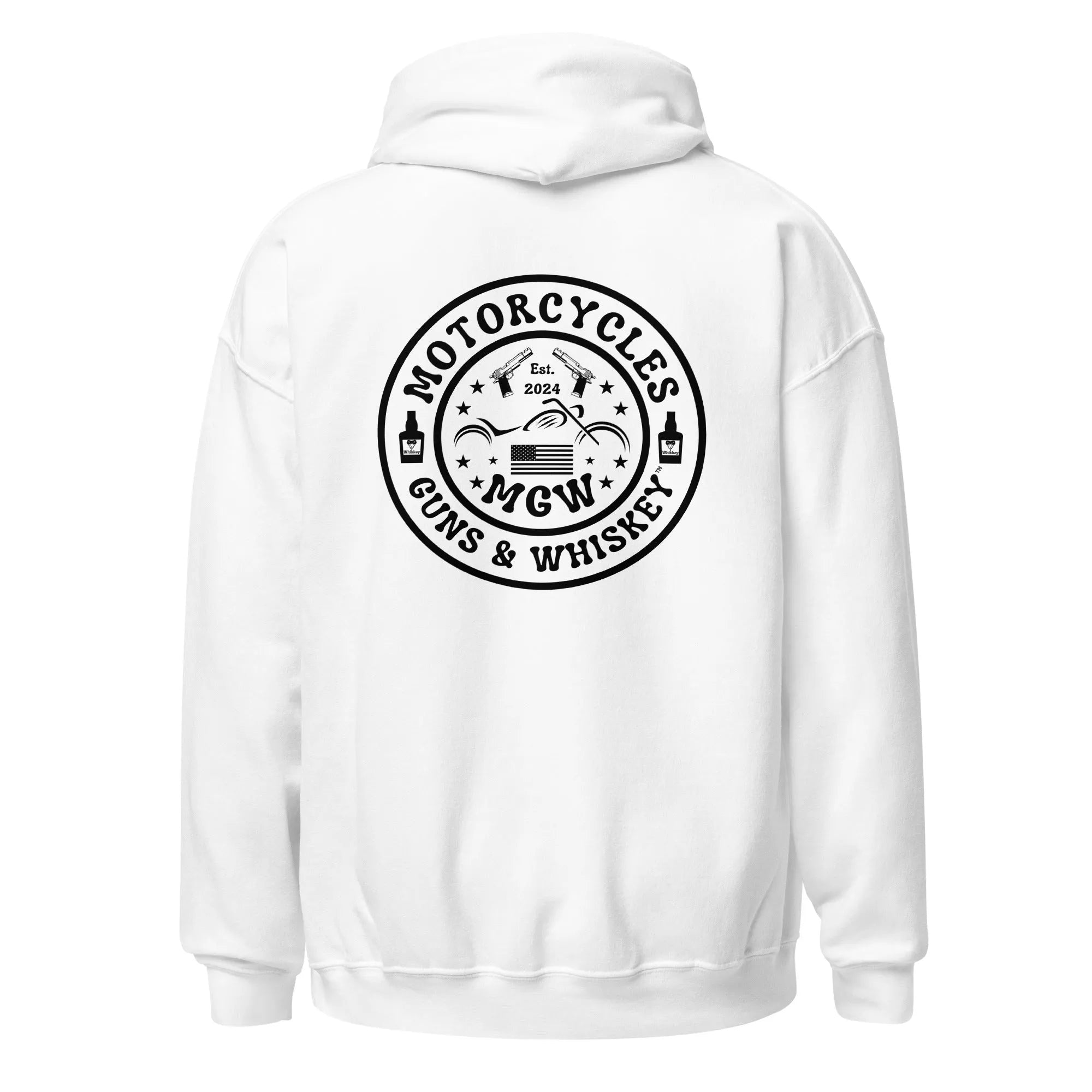 Motorcycles Guns & Whiskey Hoodie - Unisex -MGW Clothing