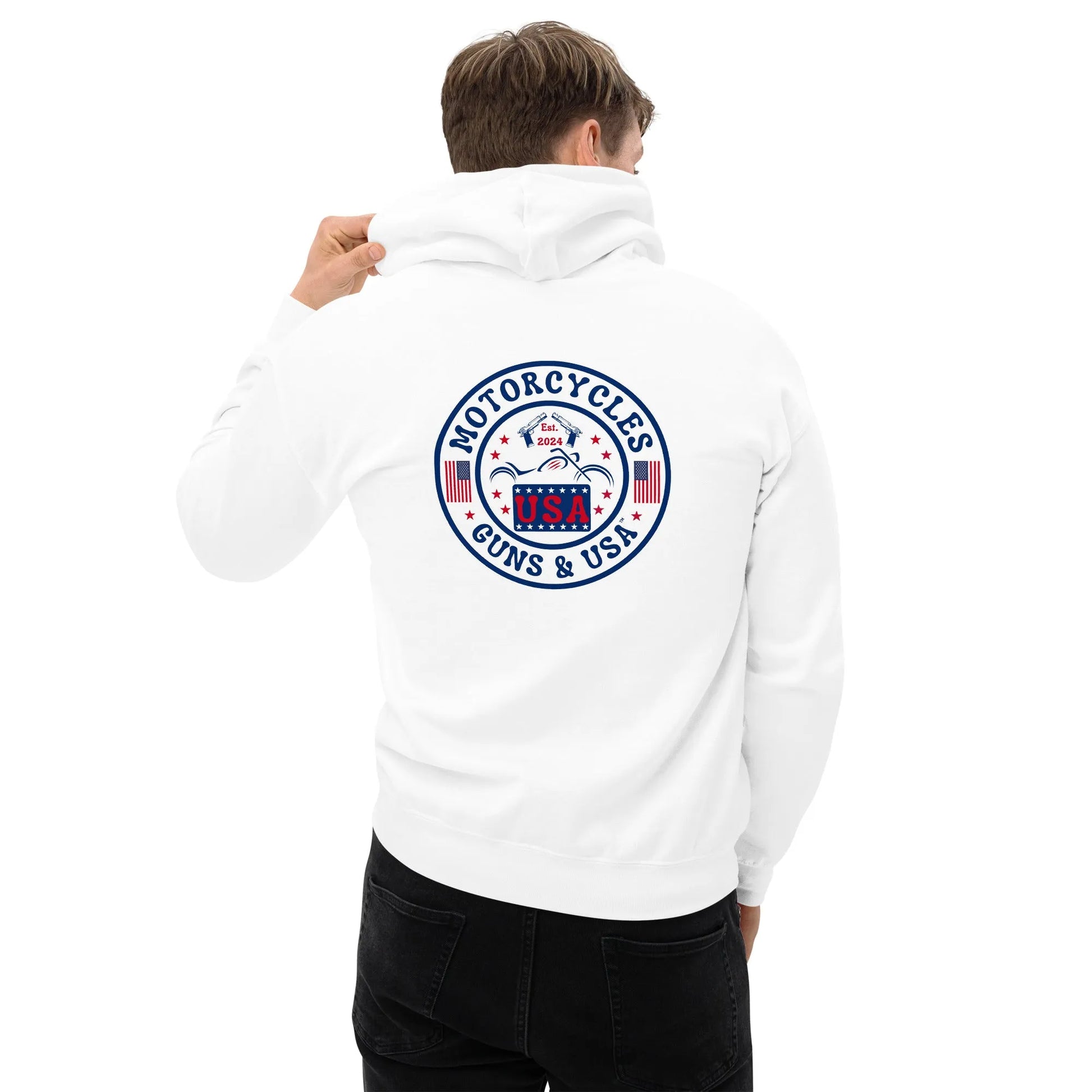 Motorcycles Guns & USA Hoodie - Unisex - ShopMGW Clothing