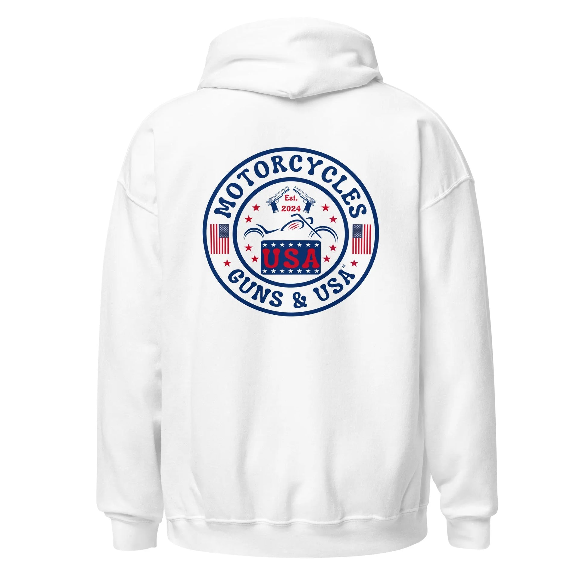 Motorcycles Guns & USA Hoodie - Unisex - ShopMGW Clothing