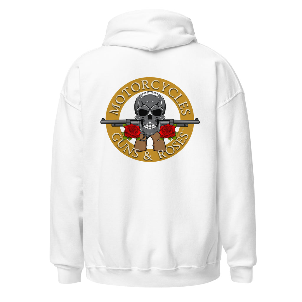 Motorcycles Guns And Roses Hoodie-MGW Clothing