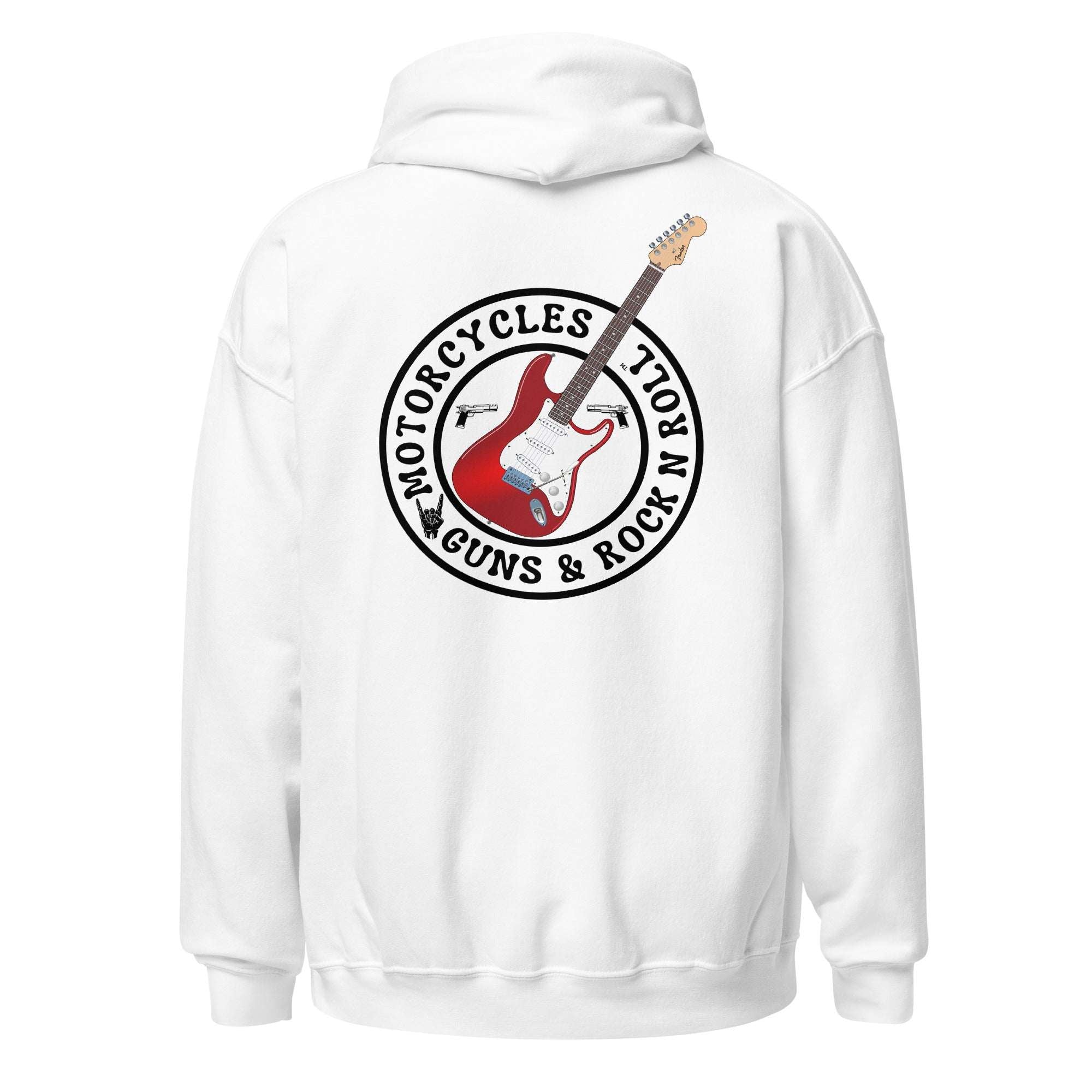 Motorcycles Guns And Rock N Roll Hoodie - MGW Clothing