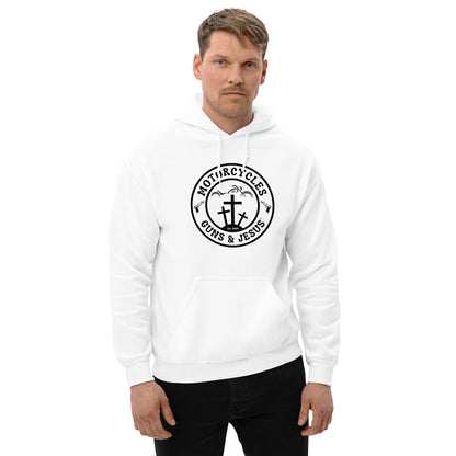 Motorcycles Guns & Jesus Hoodie - Unisex - ShopMGW Clothing