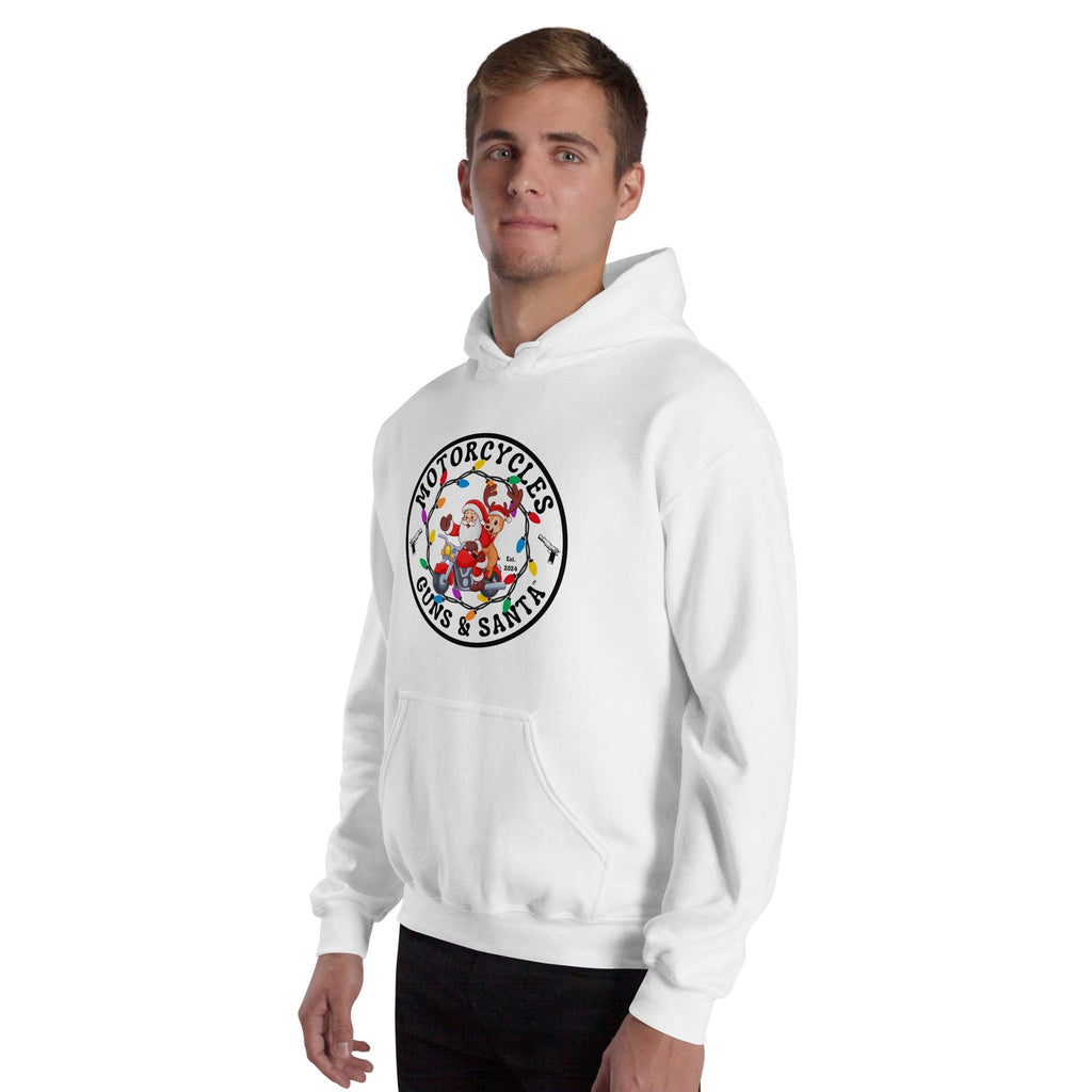 Motorcycles Guns & Santa Hoodie - Unisex -MGW Clothing