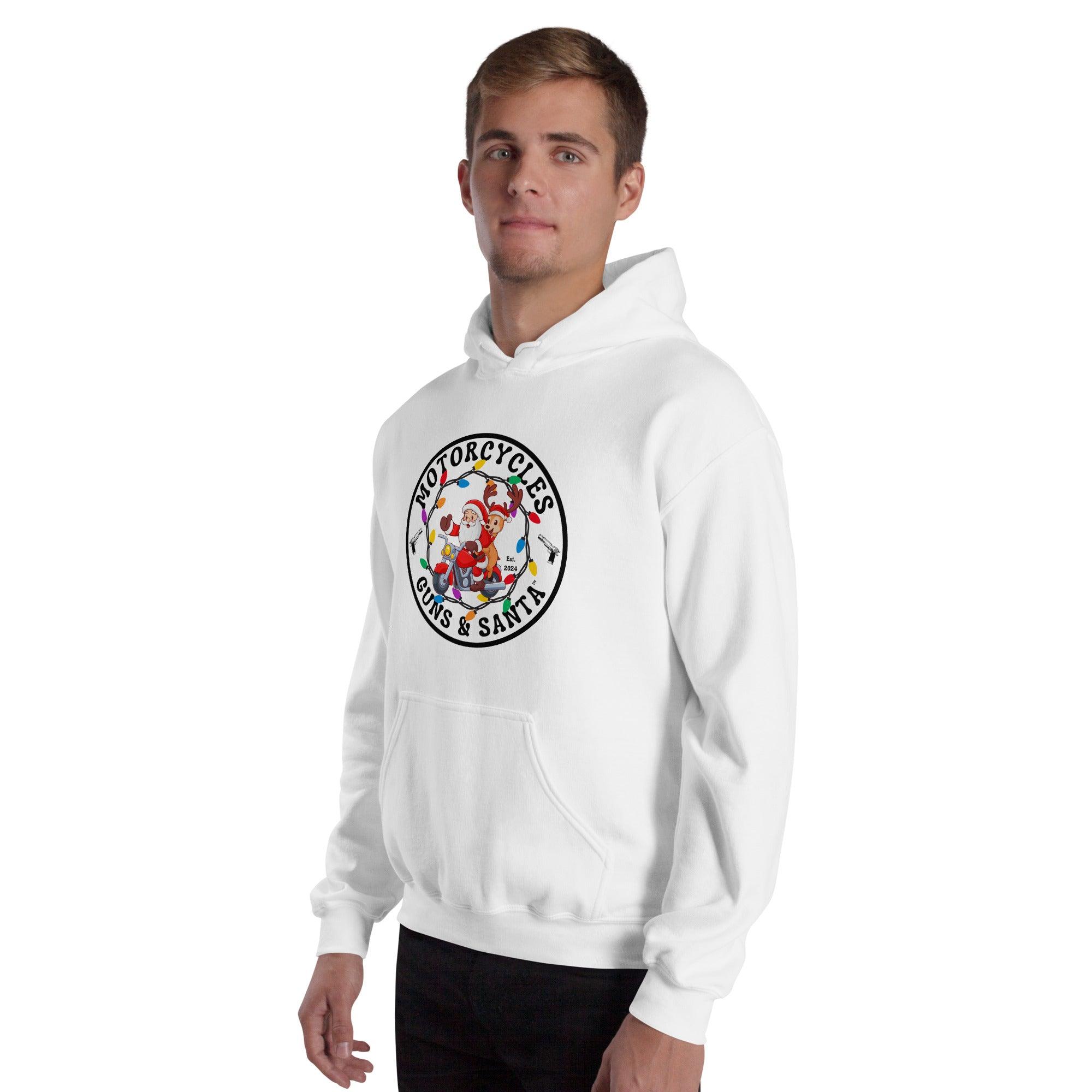 Motorcycles Guns & Santa Hoodie - Unisex -MGW Clothing
