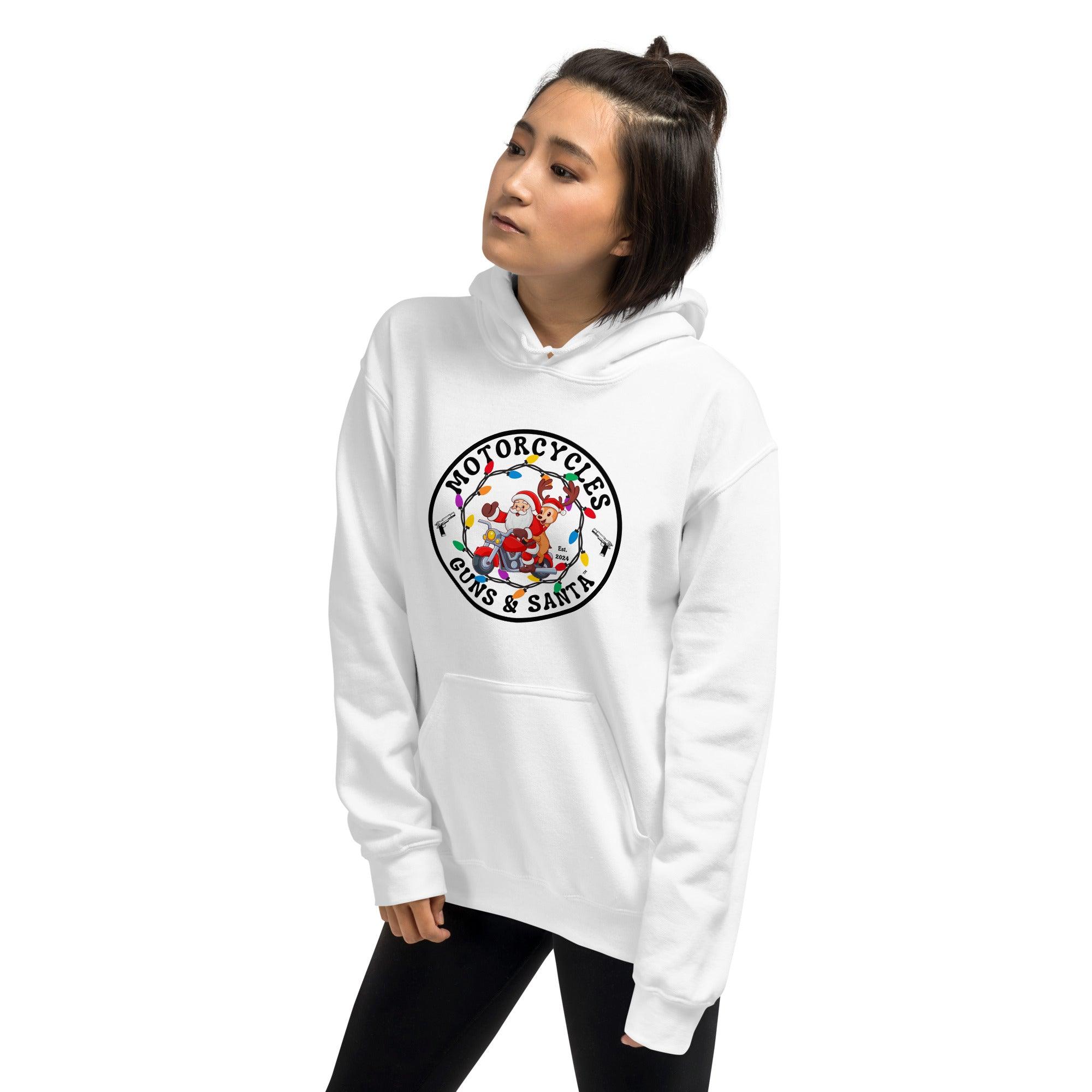 Motorcycles Guns & Santa Hoodie - Unisex -MGW Clothing