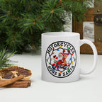 Motorcycles Guns And Santa White Glossy Mug - MGW Clothing