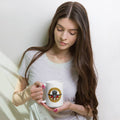 Motorcycles Guns And Roses White Coffee Mug - MGW Clothing
