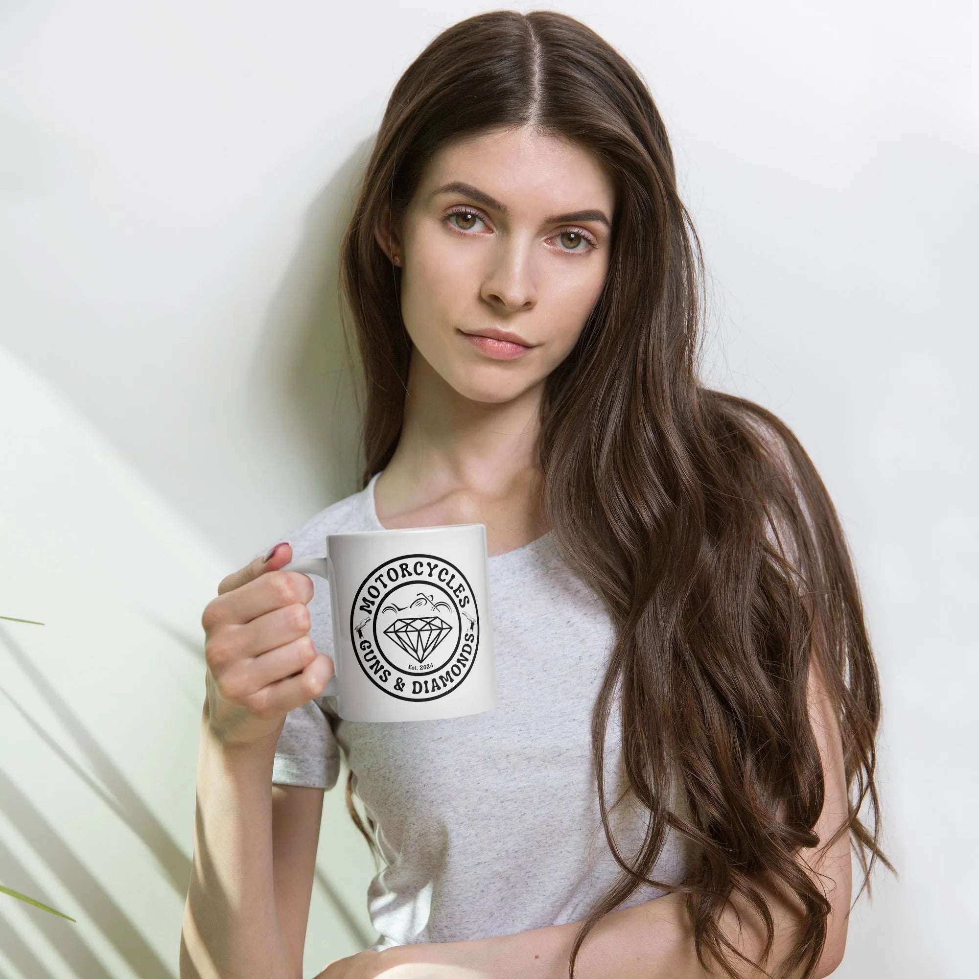 Diamonds White coffee mug -MGW Clothing