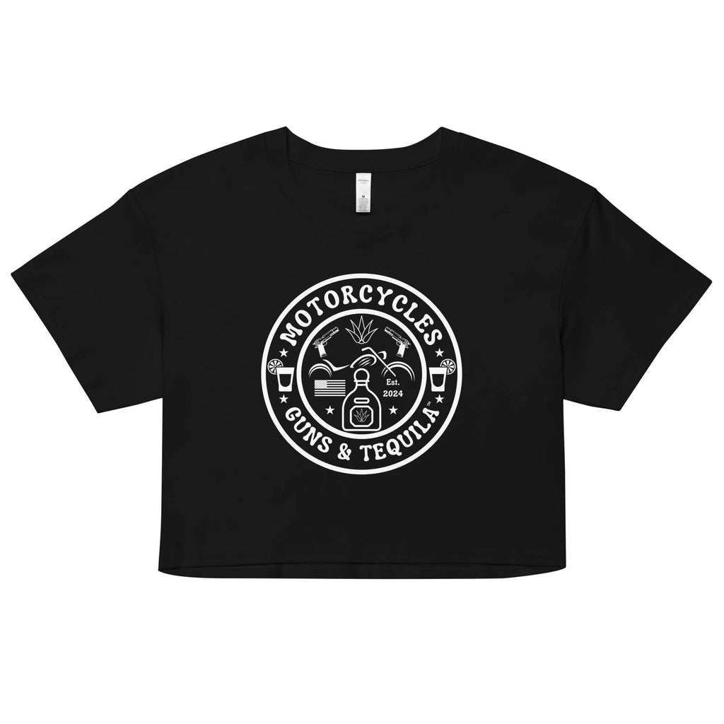 Motorcycles Guns & Tequila crop top - Women's -MGW Clothing
