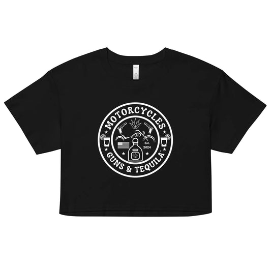 Motorcycles Guns & Tequila crop top - Women's - ShopMGW Clothing
