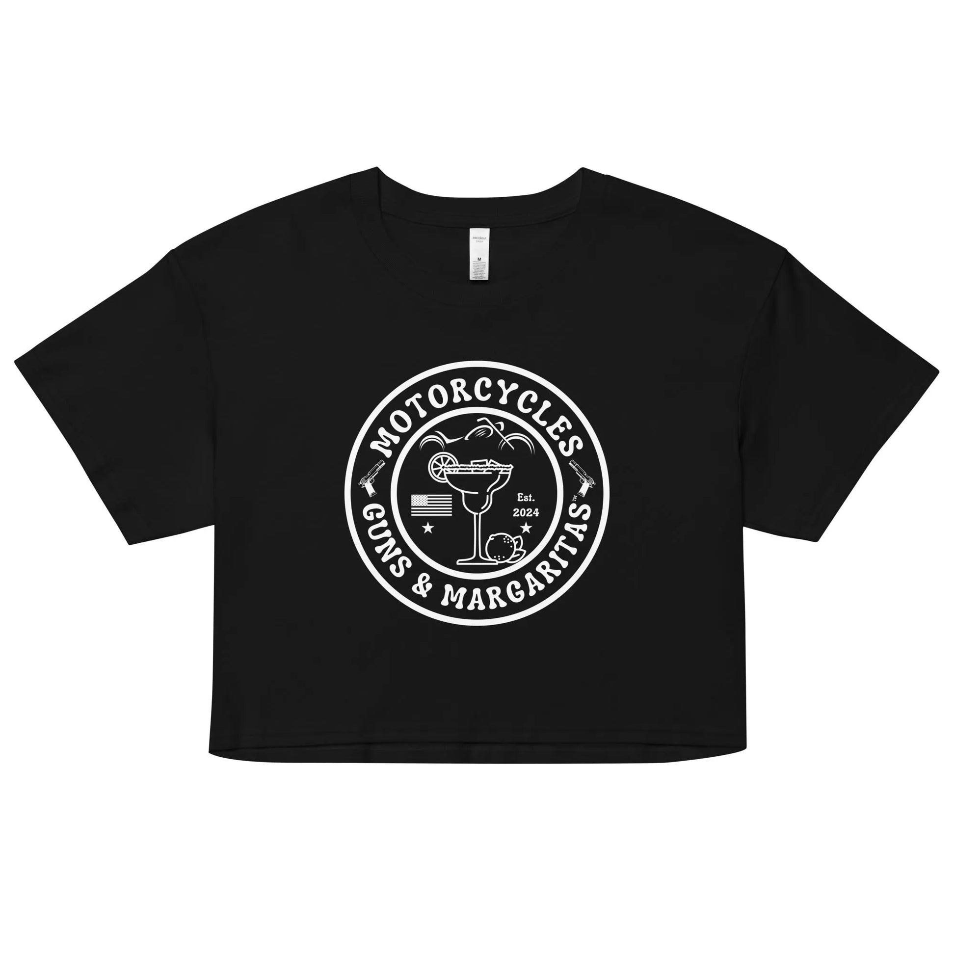 Motorcycles Guns & Margaritas crop top - Women's - ShopMGW Clothing