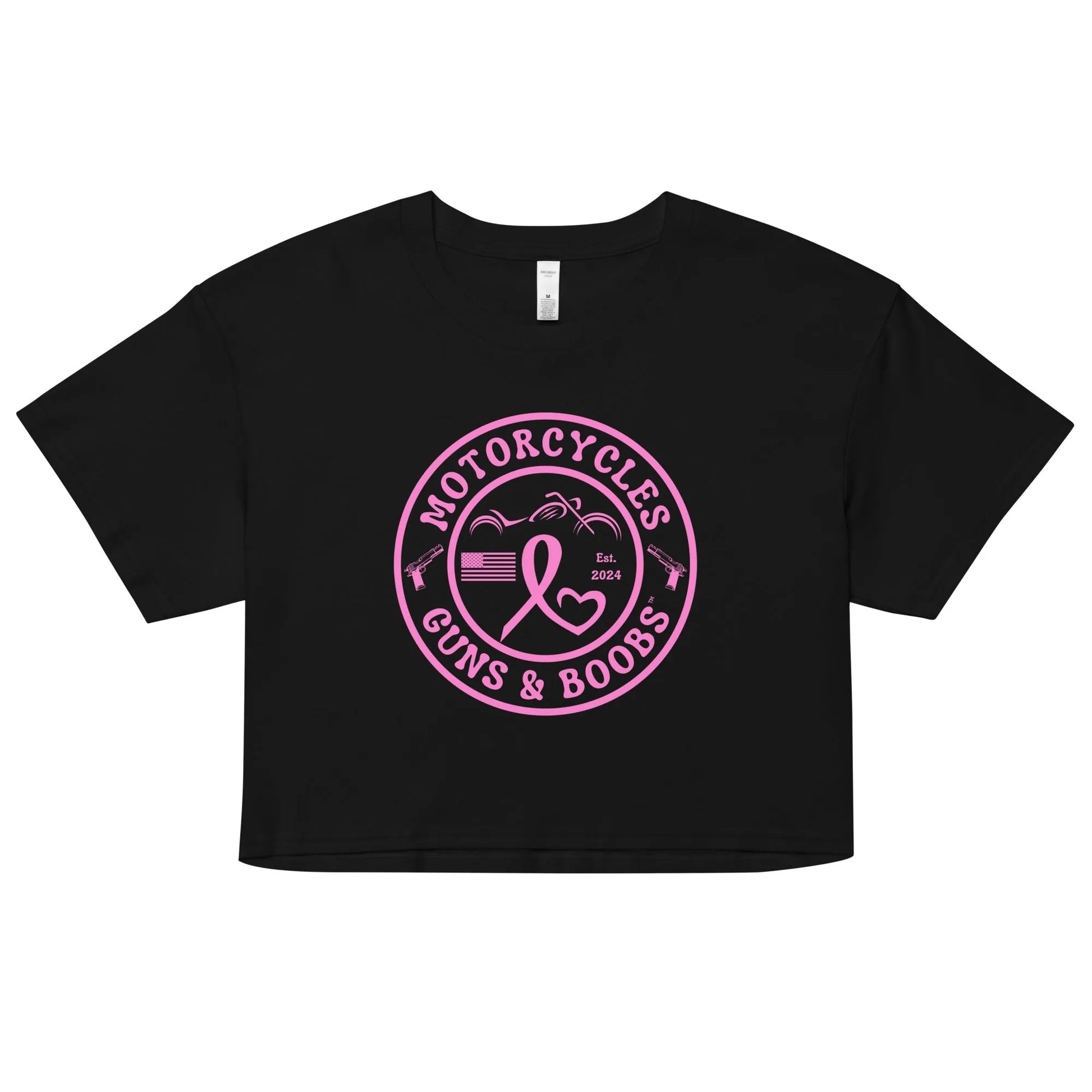 Motorcycles Guns & Boobs crop top - Women's - ShopMGW Clothing
