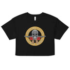 Motorcycles Guns And Roses Womens Crop Top - MGW Clothing