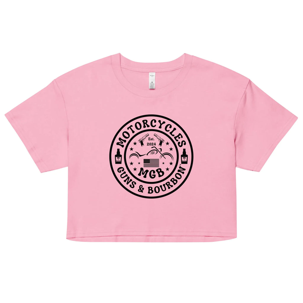 Motorcycles Guns & Bourbon crop top - Women's -MGW Clothing