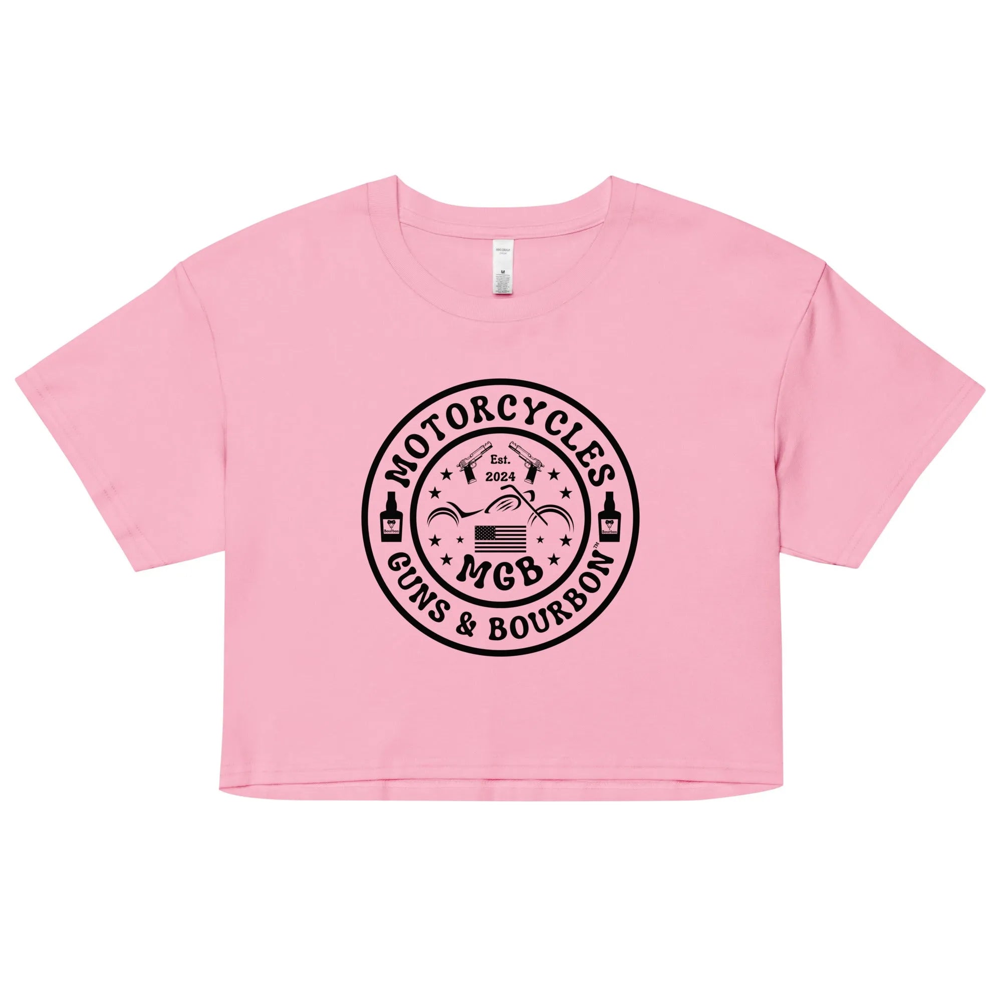 Motorcycles Guns & Bourbon crop top - Women's -MGW Clothing