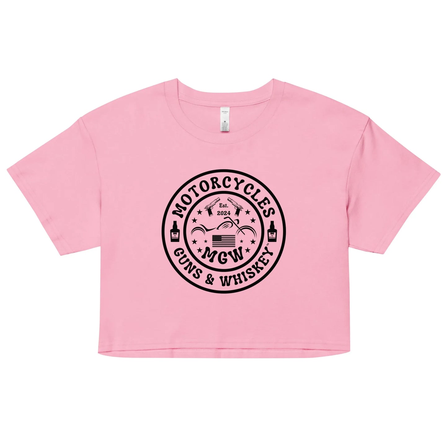 Motorcycles Guns & Whiskey crop top - Women's - ShopMGW Clothing