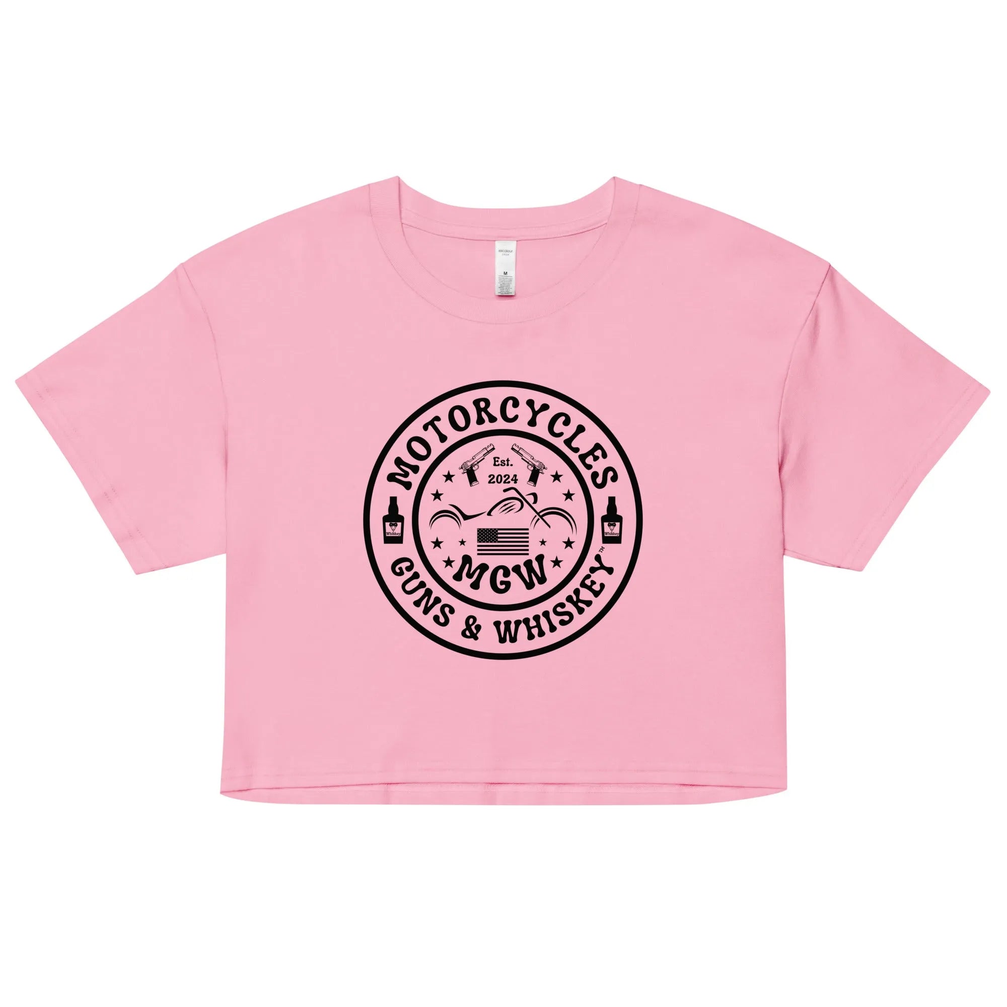 Motorcycles Guns & Whiskey crop top - Women's -MGW Clothing