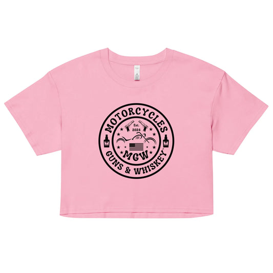 Motorcycles Guns & Whiskey crop top - Women's - ShopMGW Clothing