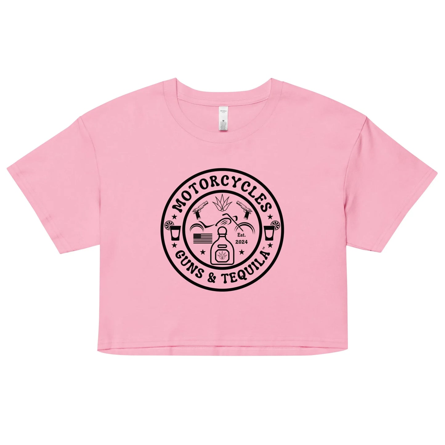Motorcycles Guns & Tequila crop top - Women's - ShopMGW Clothing