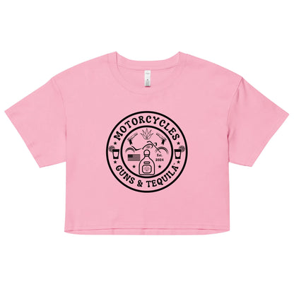 Motorcycles Guns & Tequila crop top - Women's - ShopMGW Clothing