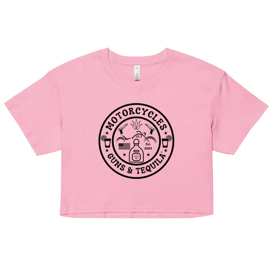 Motorcycles Guns & Tequila crop top - Women's - ShopMGW Clothing