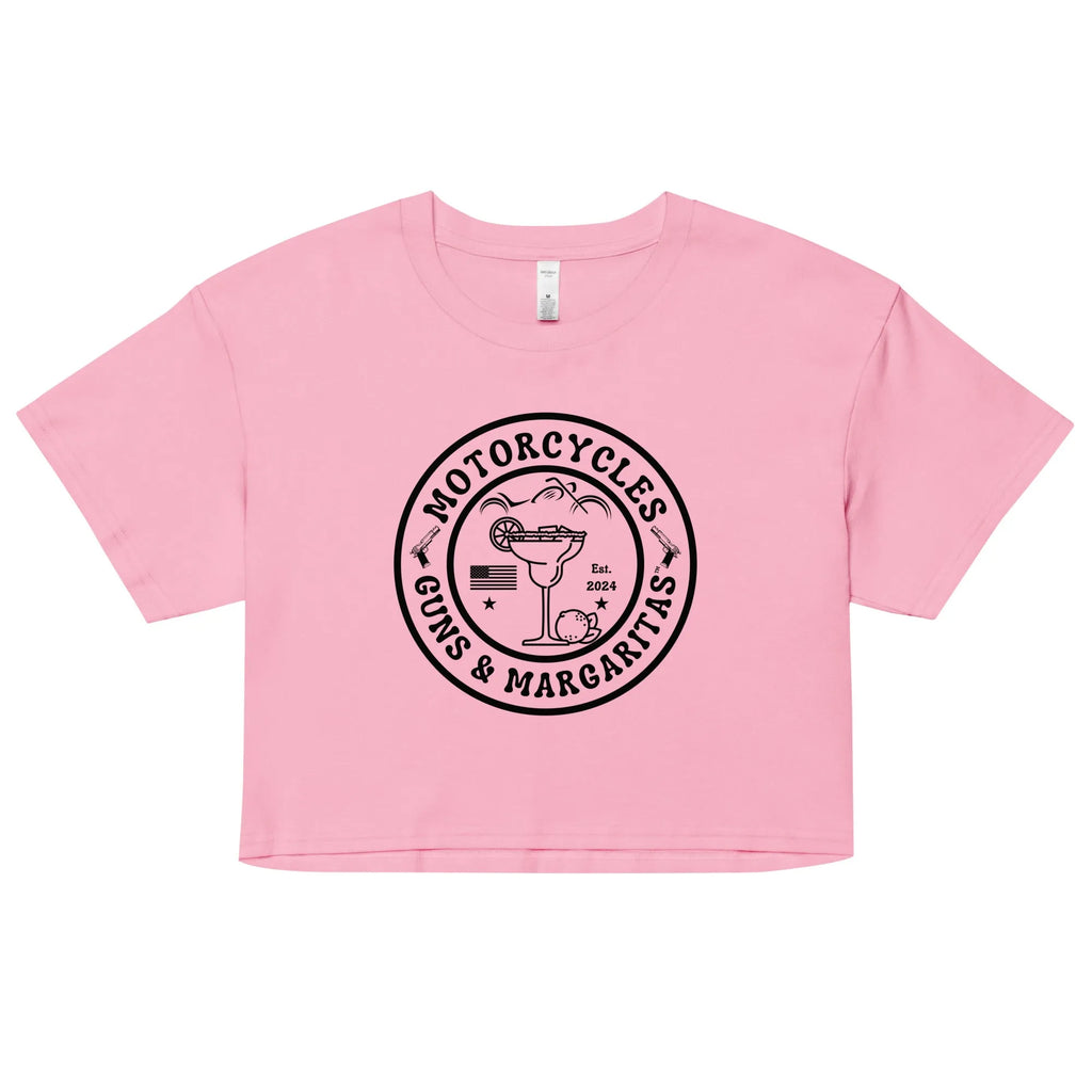 Motorcycles Guns & Margaritas crop top - Women's -MGW Clothing