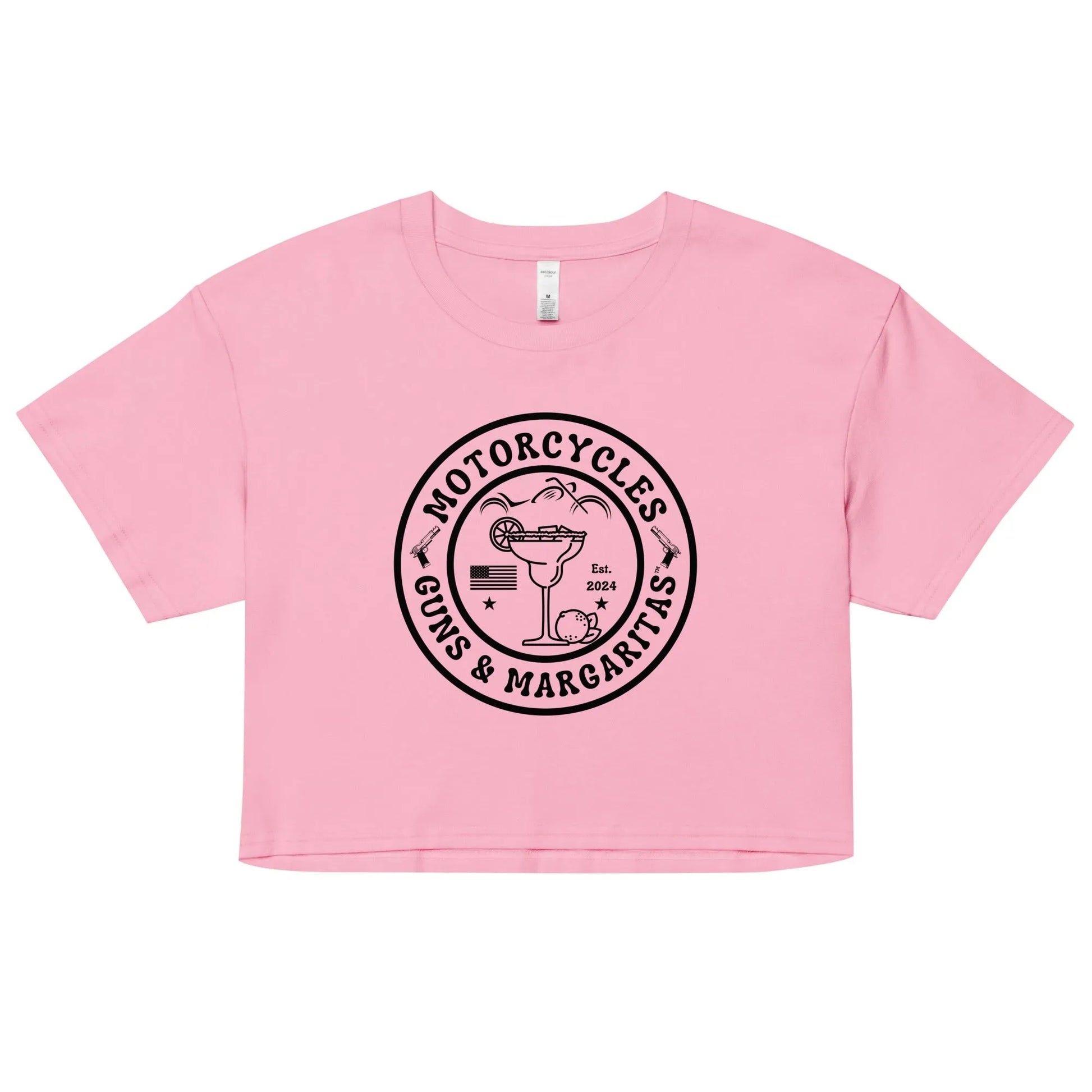Motorcycles Guns & Margaritas crop top - Women's -MGW Clothing