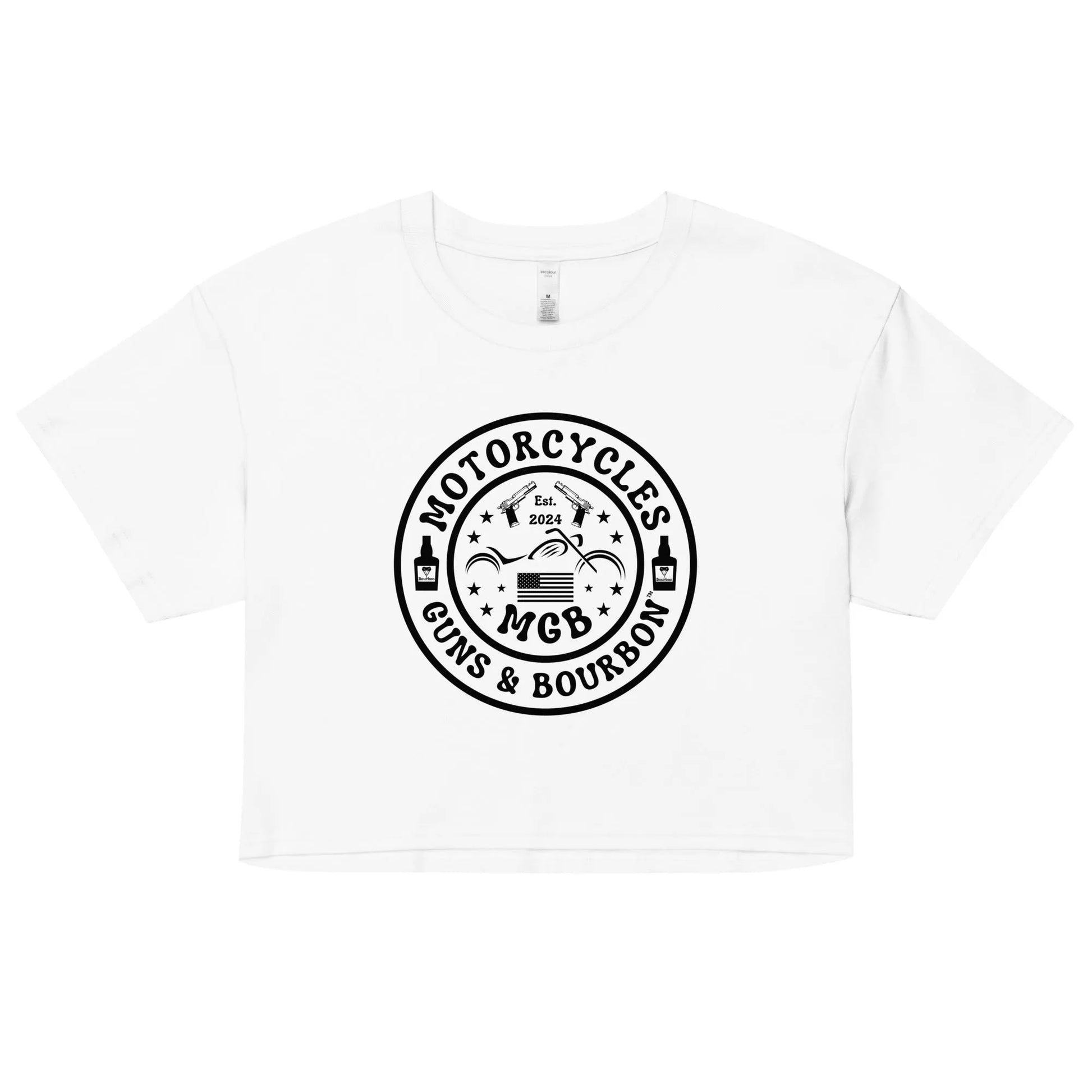 Motorcycles Guns & Bourbon crop top - Women's -MGW Clothing