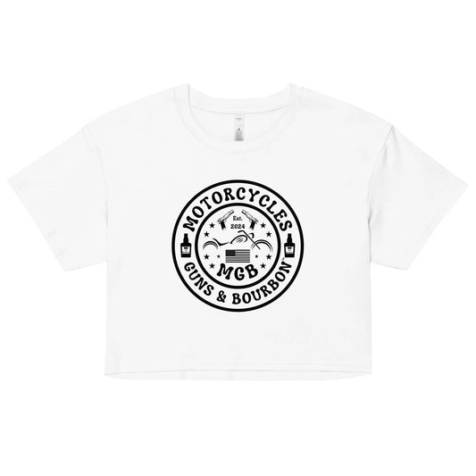 Motorcycles Guns & Bourbon crop top - Women's - ShopMGW Clothing