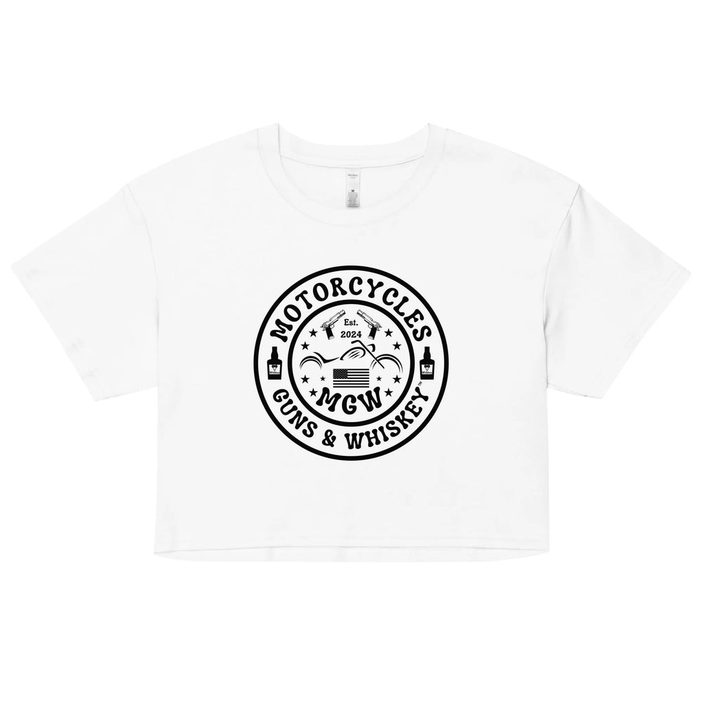 Motorcycles Guns & Whiskey crop top - Women's -MGW Clothing