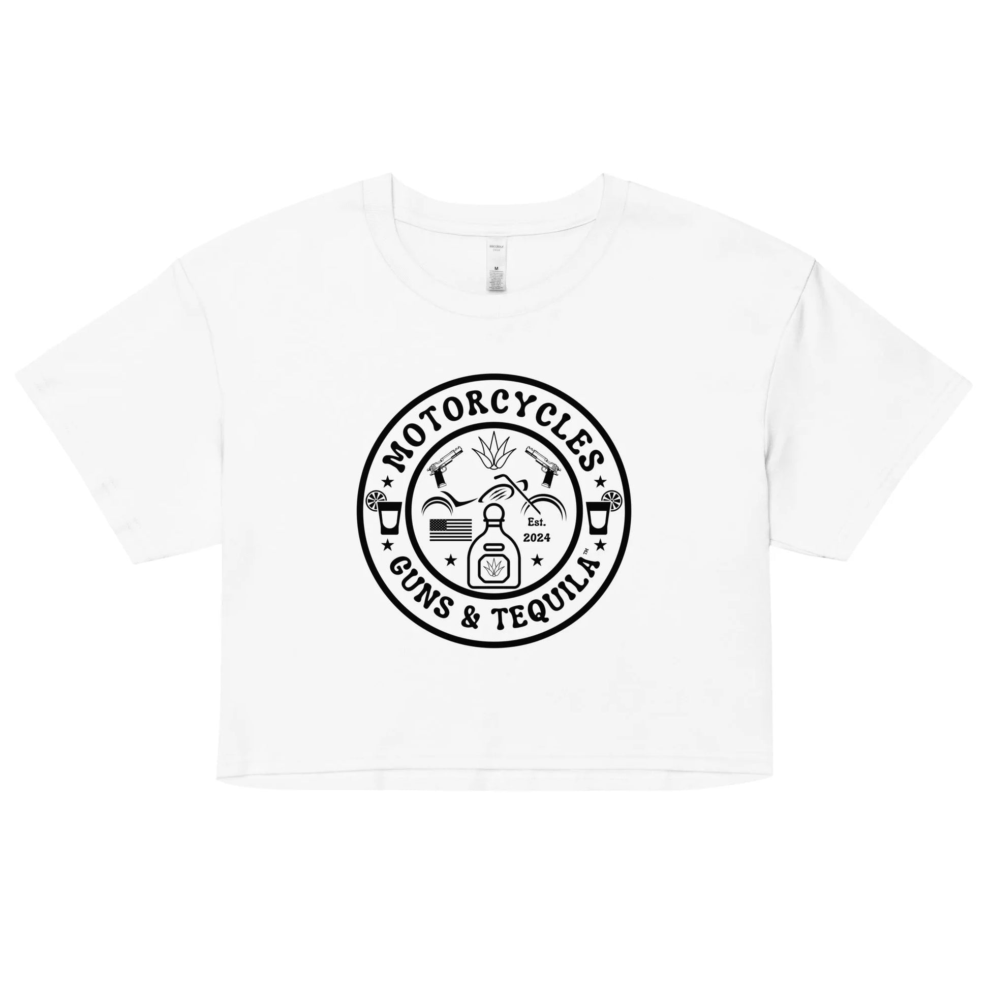 Motorcycles Guns & Tequila crop top - Women's -MGW Clothing