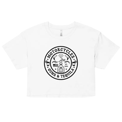 Motorcycles Guns & Tequila crop top - Women's - ShopMGW Clothing