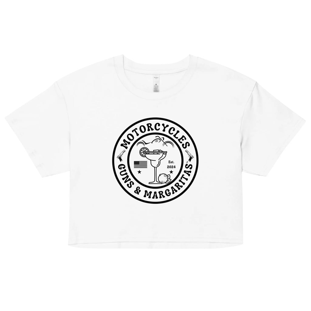 Motorcycles Guns & Margaritas crop top - Women's -MGW Clothing