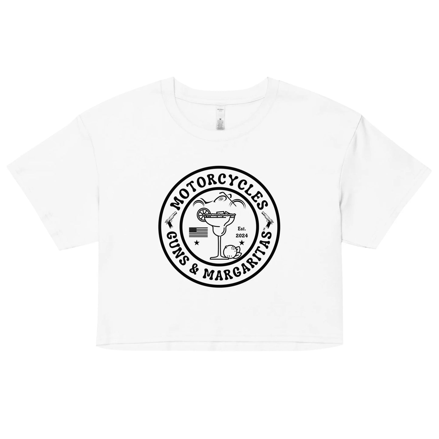 Motorcycles Guns & Margaritas crop top - Women's - ShopMGW Clothing