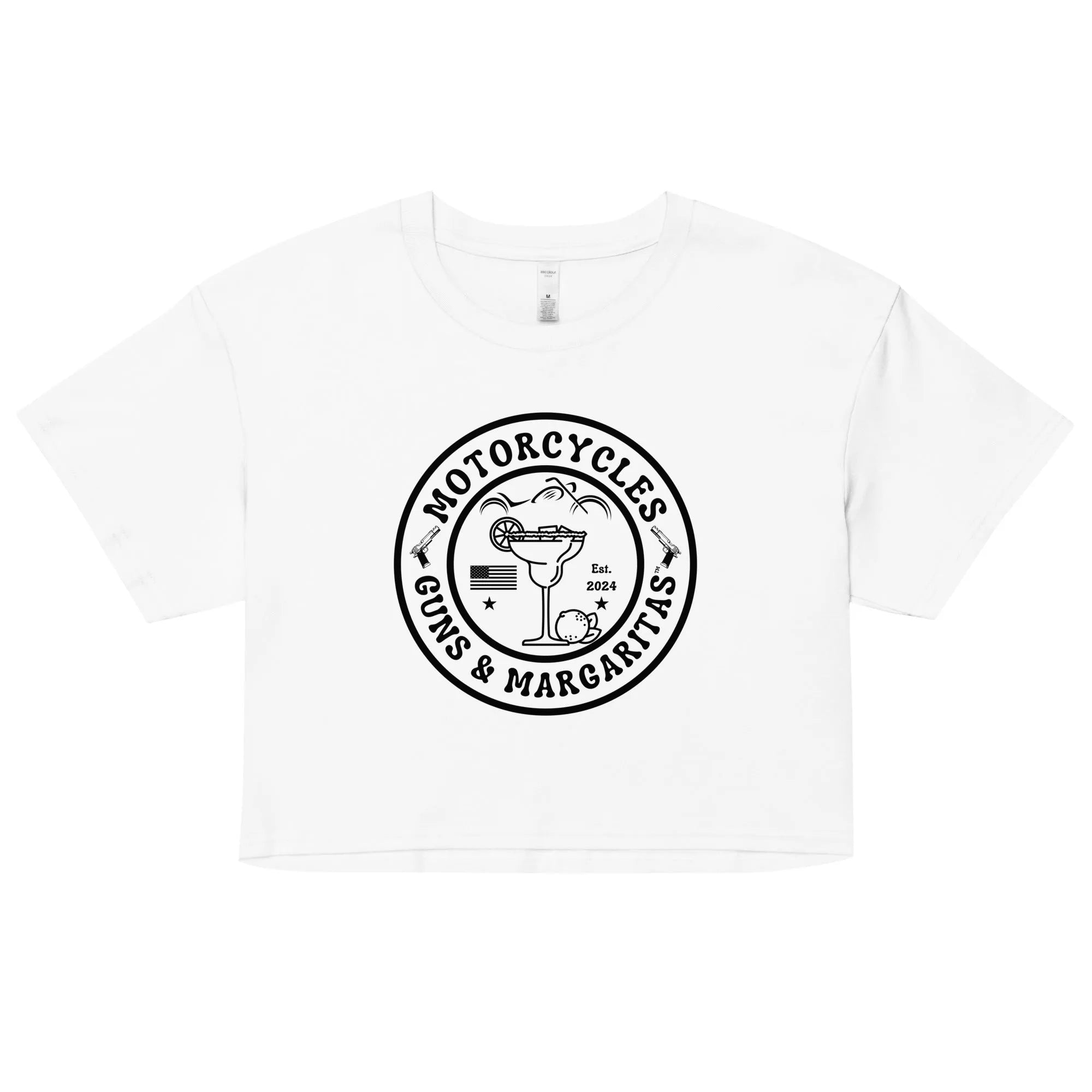 Motorcycles Guns & Margaritas crop top - Women's -MGW Clothing