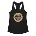 Motorcycles Guns And Roses Tank Top Womens Fitted Racerback - MGW Clothing