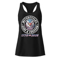 Motorcycles Guns And Freedom 250Th Racerback Tank Womens Fitted - MGW Clothing